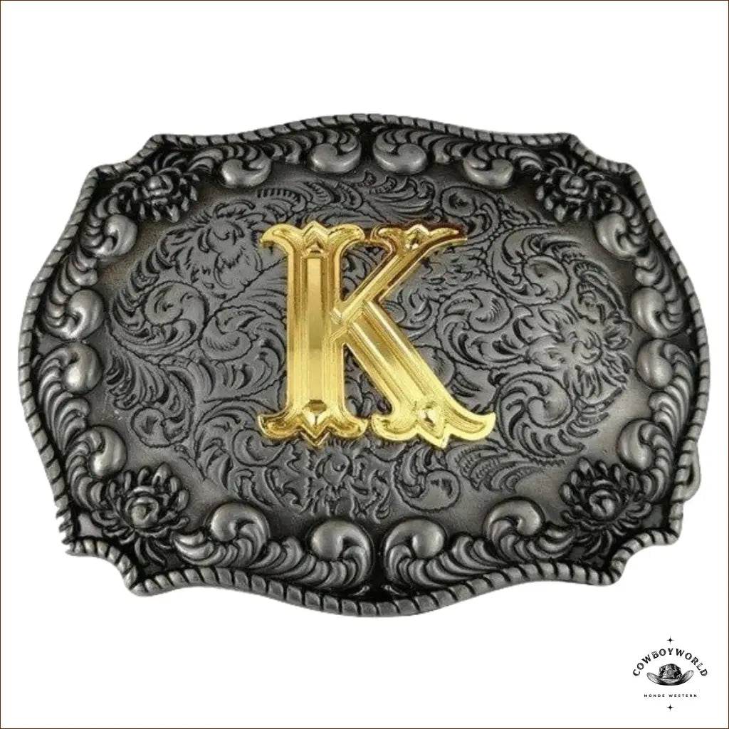 Boucle de Ceinture Alphabet - Cowboy World