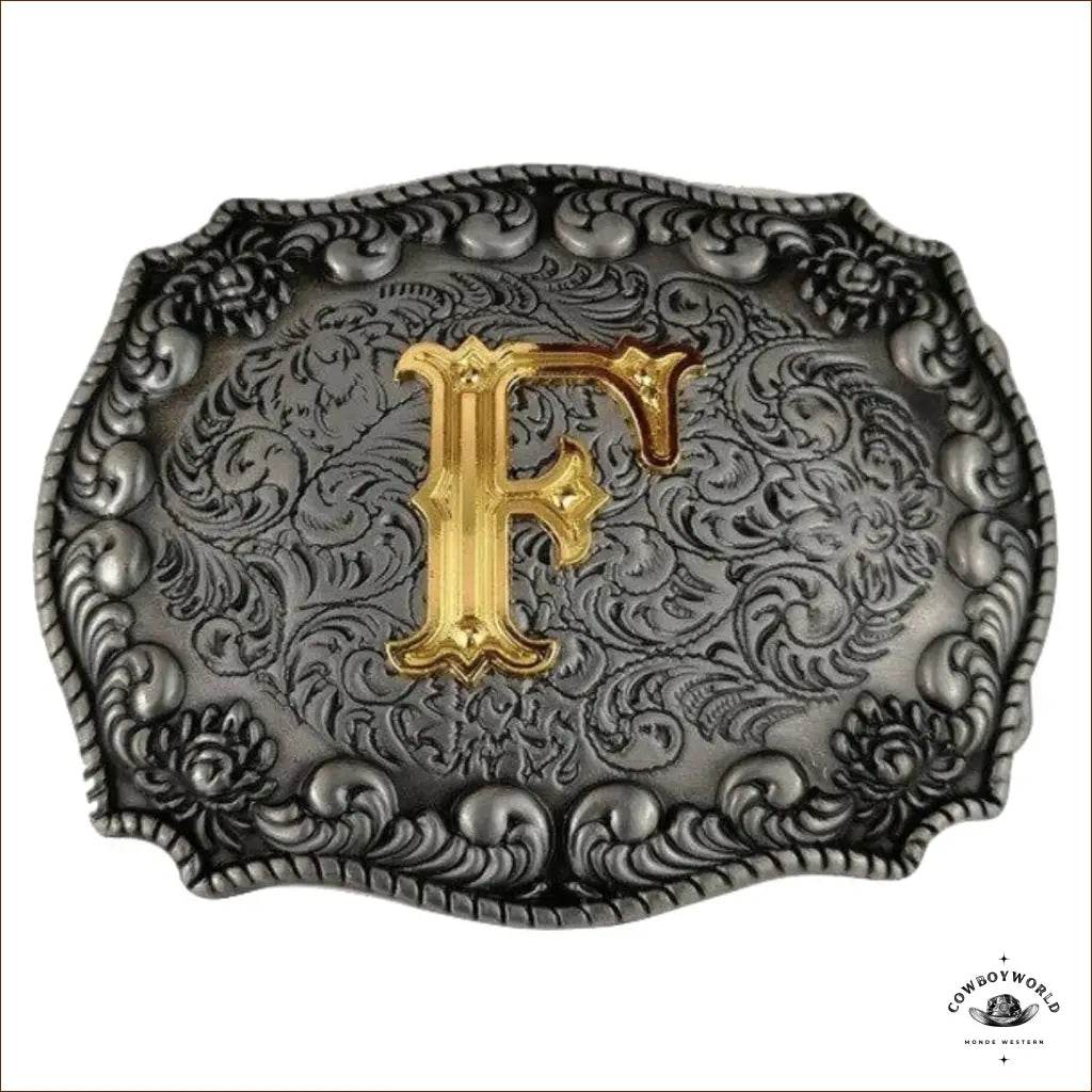 Boucle de Ceinture Alphabet - Cowboy World
