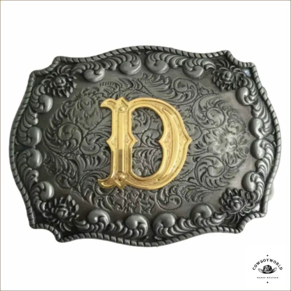 Boucle de Ceinture Alphabet - Cowboy World