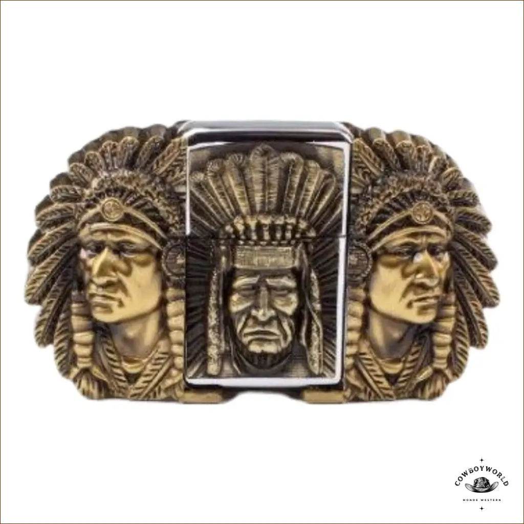 Boucle de Ceinture Briquet Western Indien - Cowboy World