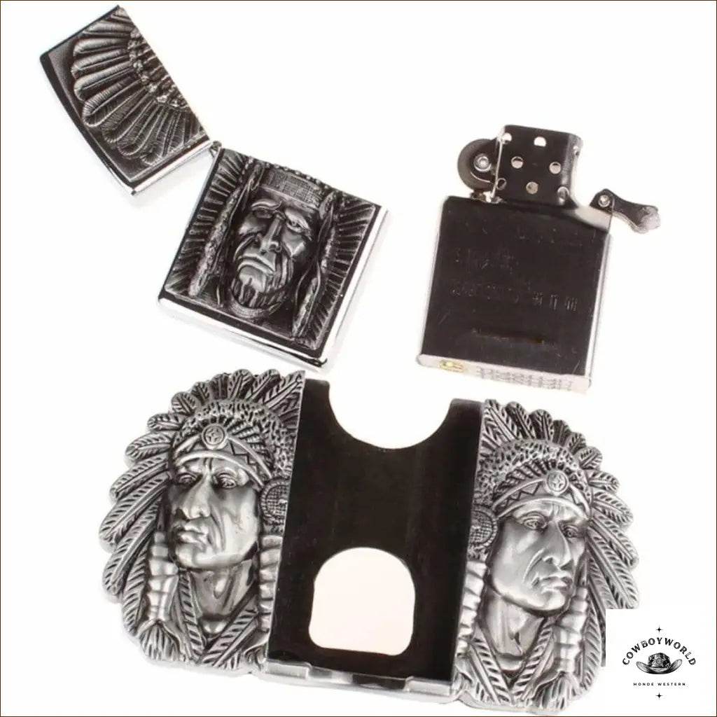 Boucle de Ceinture Briquet Western Indien - Cowboy World