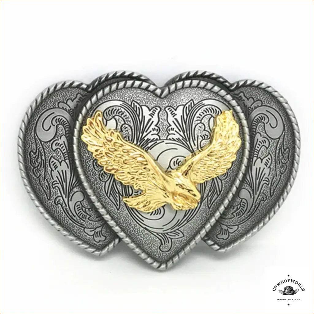Boucle de Ceinture Cœur Aigle - Cowboy World