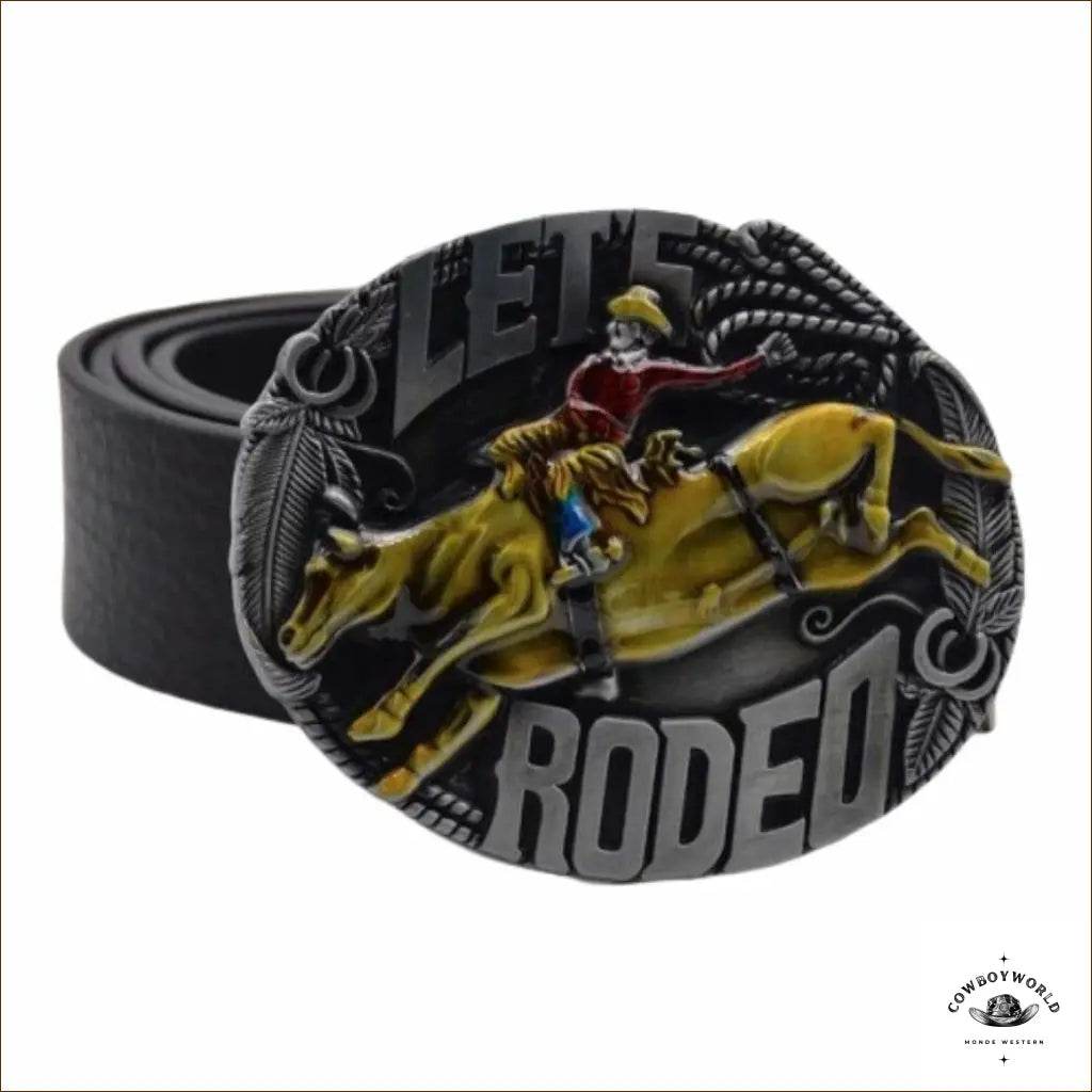 Boucle de Ceinture Cowboy Let’s Rodeo