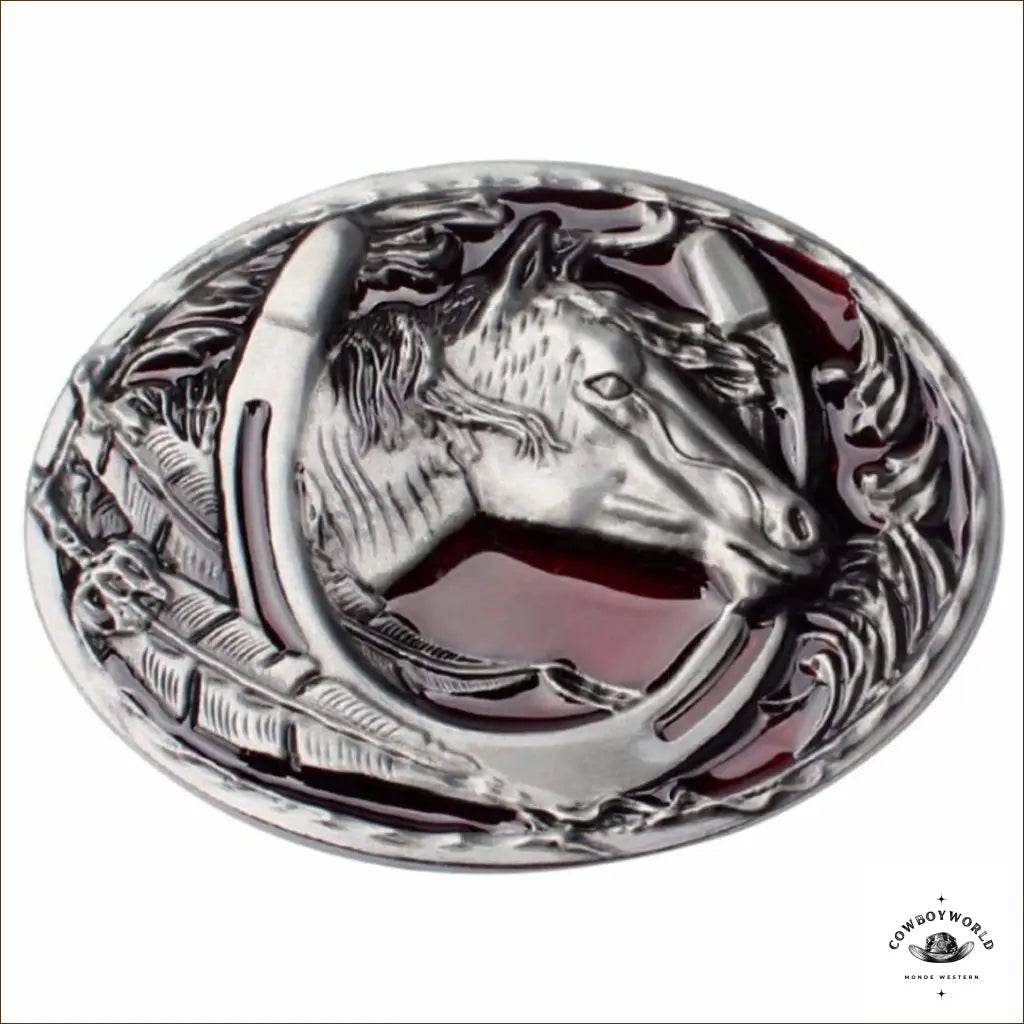 Boucle de Ceinture Cowboy Red Horse - Cowboy World
