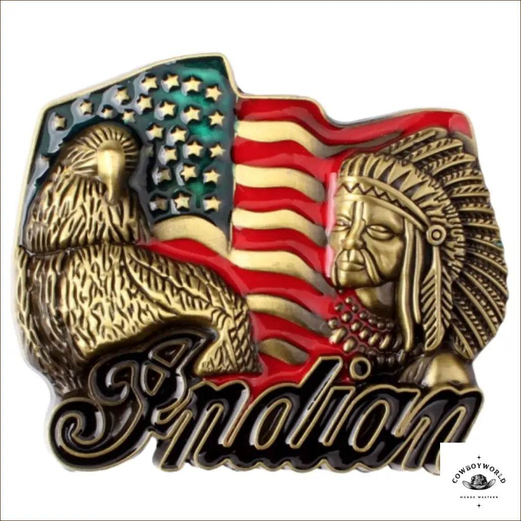 Boucle de Ceinture Indien - Cowboy World