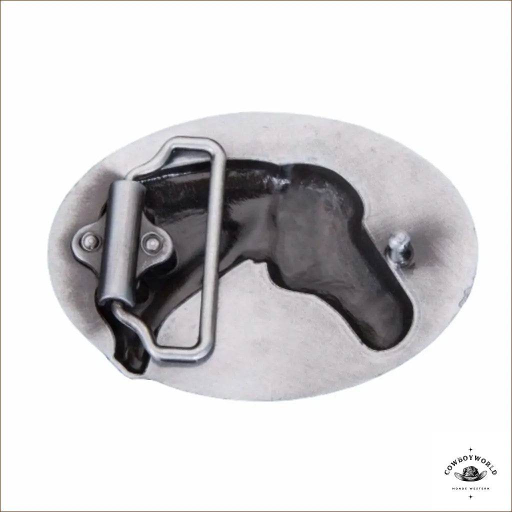 Boucle de Ceinture Ovale Western - Cowboy World