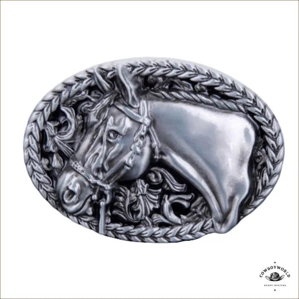 Boucle de Ceinture Ovale Western - Cowboy World