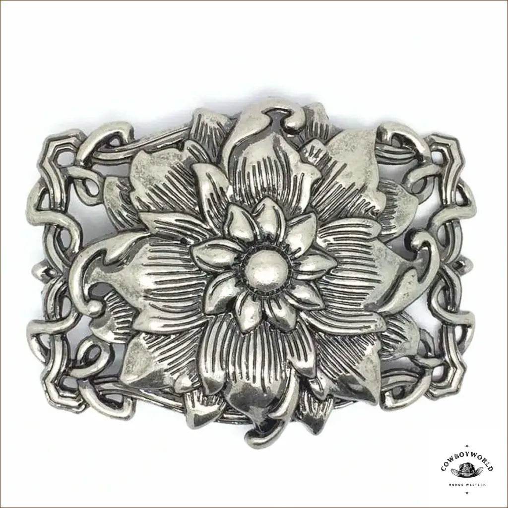 Boucle de Ceinture Western Florale - Cowboy World