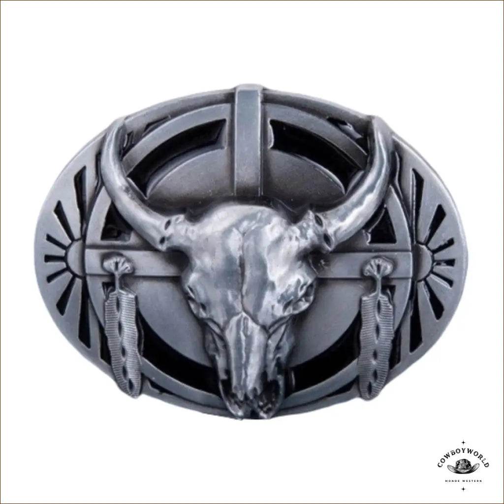 Boucle de Ceinture Western Homme Tête de Mort - Cowboy World