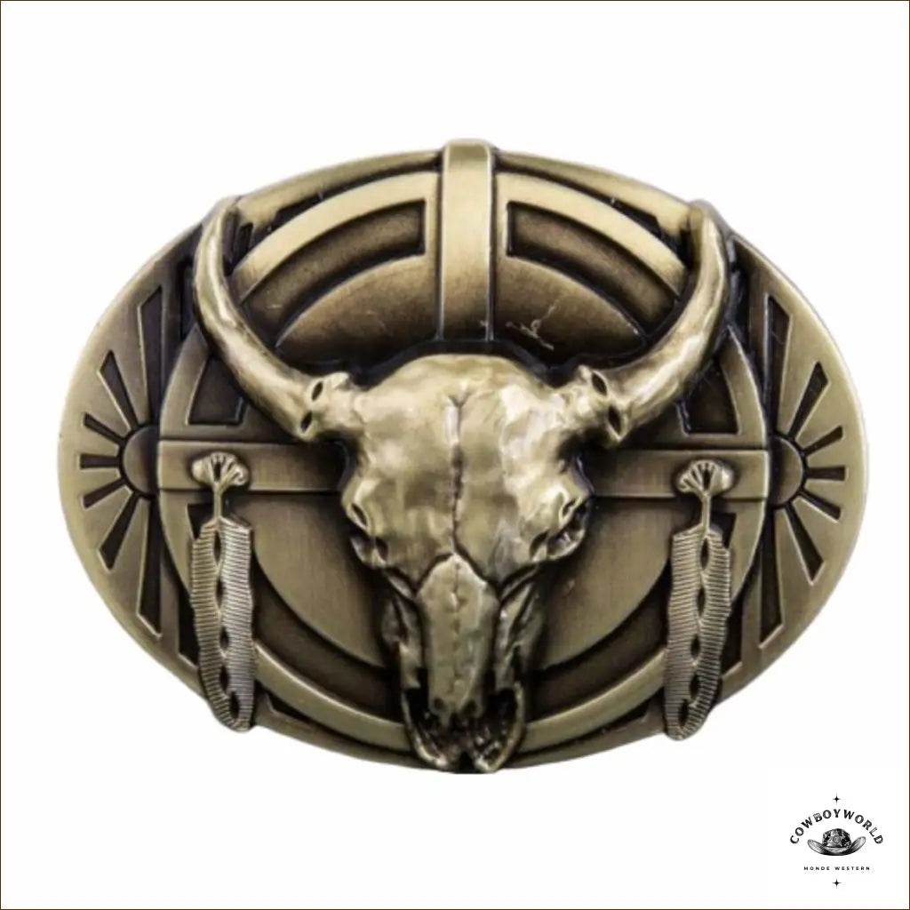 Boucle de Ceinture Western Homme Tête de Mort - Cowboy World