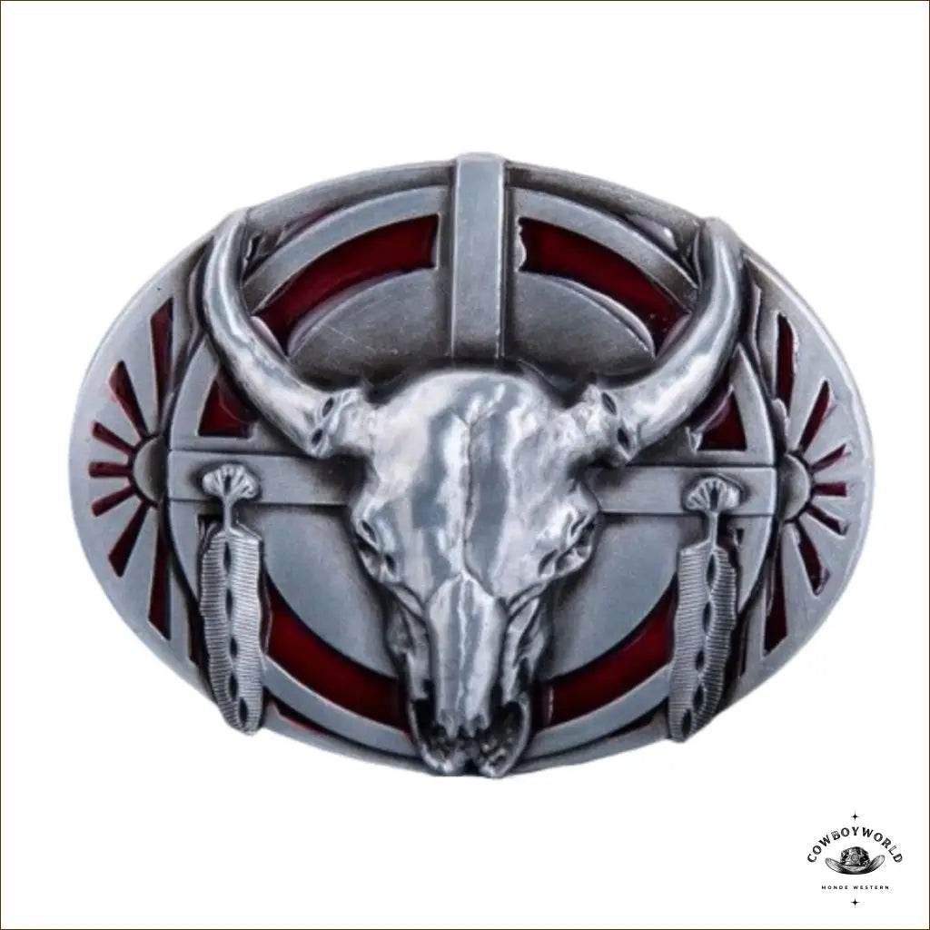 Boucle de Ceinture Western Homme Tête de Mort - Cowboy World