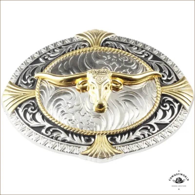 Boucle de Ceinture Western Ovale - Cowboy World