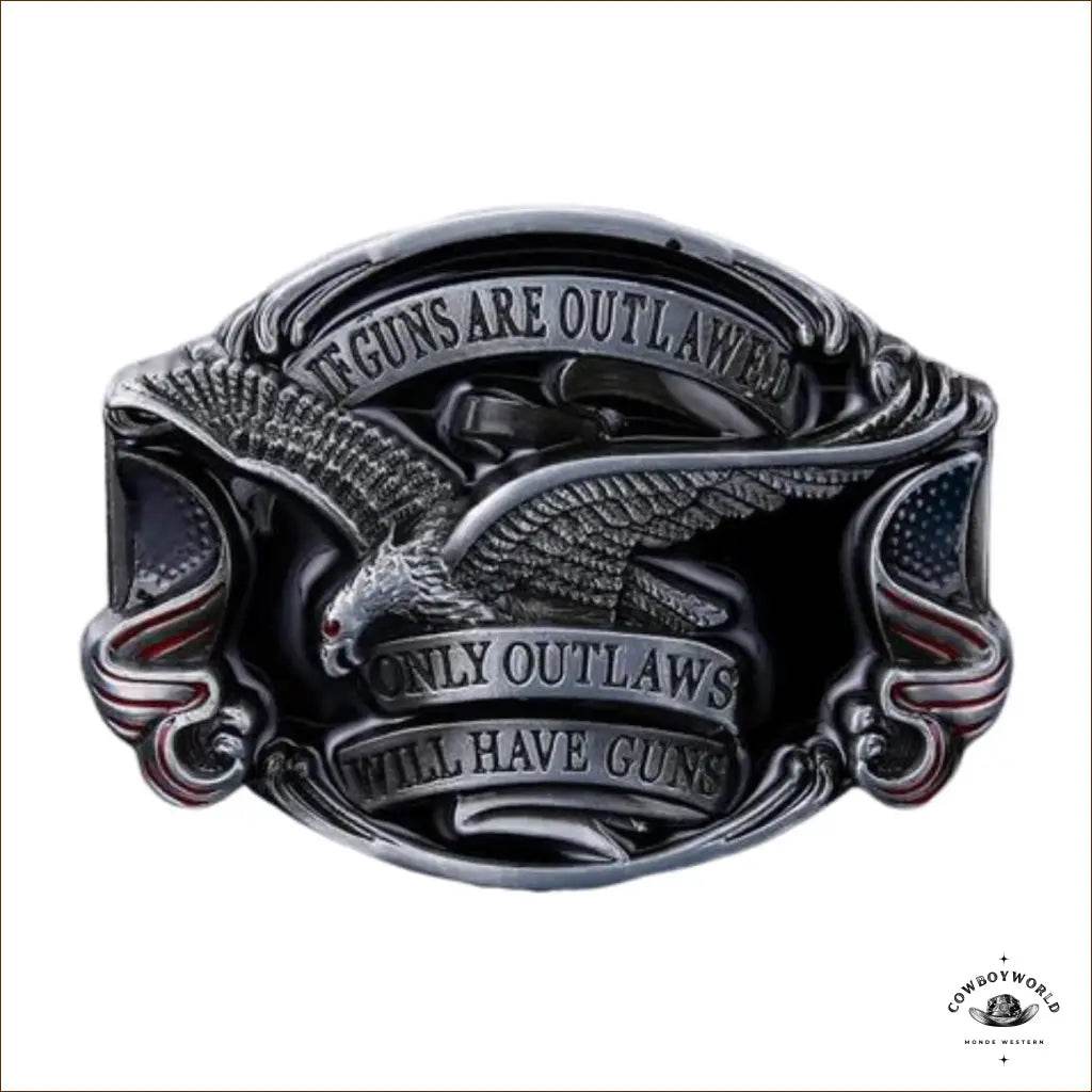 Boucle de Ceinture Western Pistolet