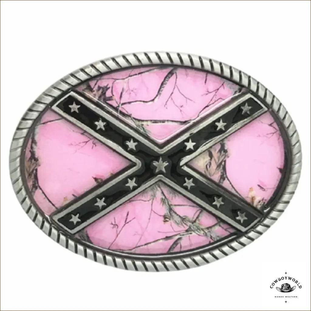 Boucle de Ceinture Western Rose - Cowboy World