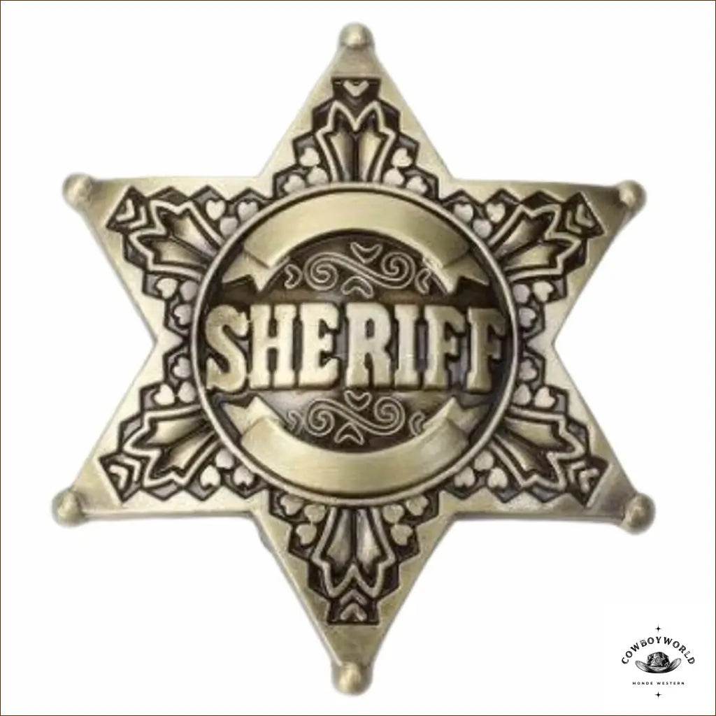 Boucle de Ceinture Western Sheriff - Cowboy World