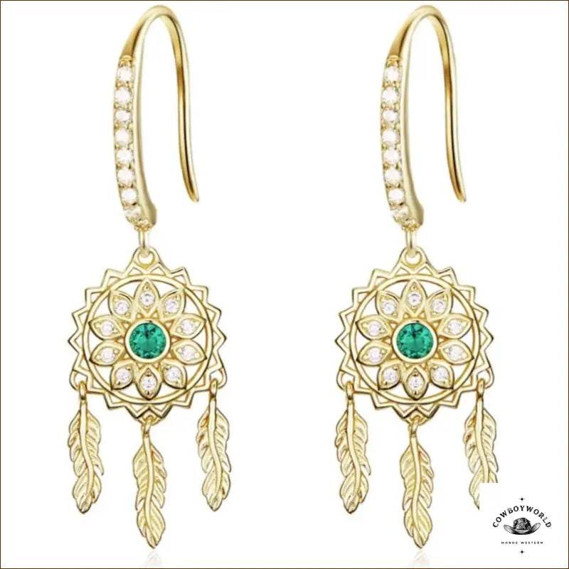 Boucles d'Oreilles Attrape-Rêves (Argent) - Cowboy World