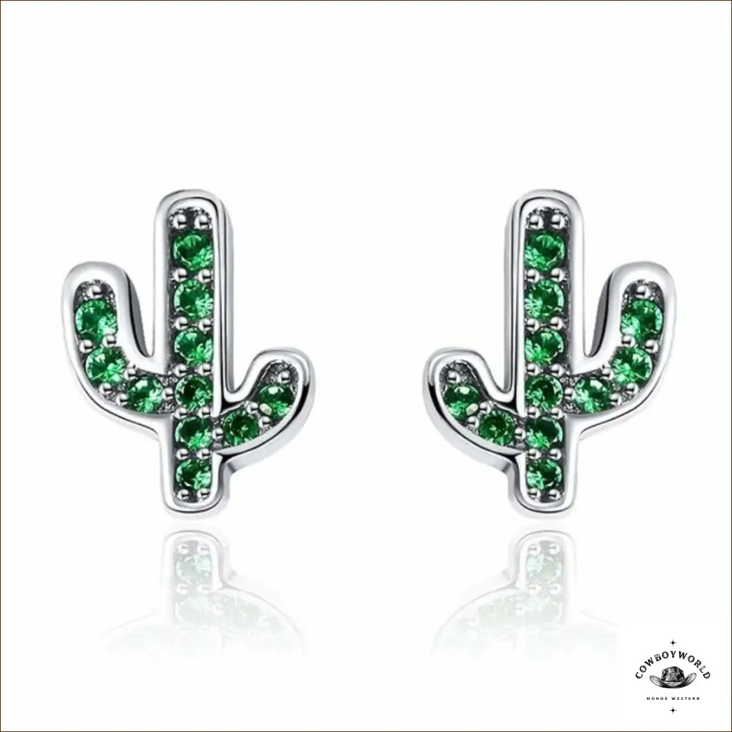 Boucles d’Oreilles Cactus (Argent)