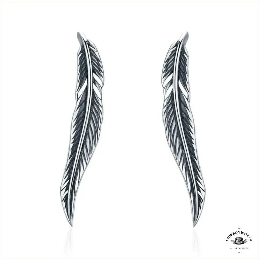 Boucles d’Oreilles Plumes (Argent)