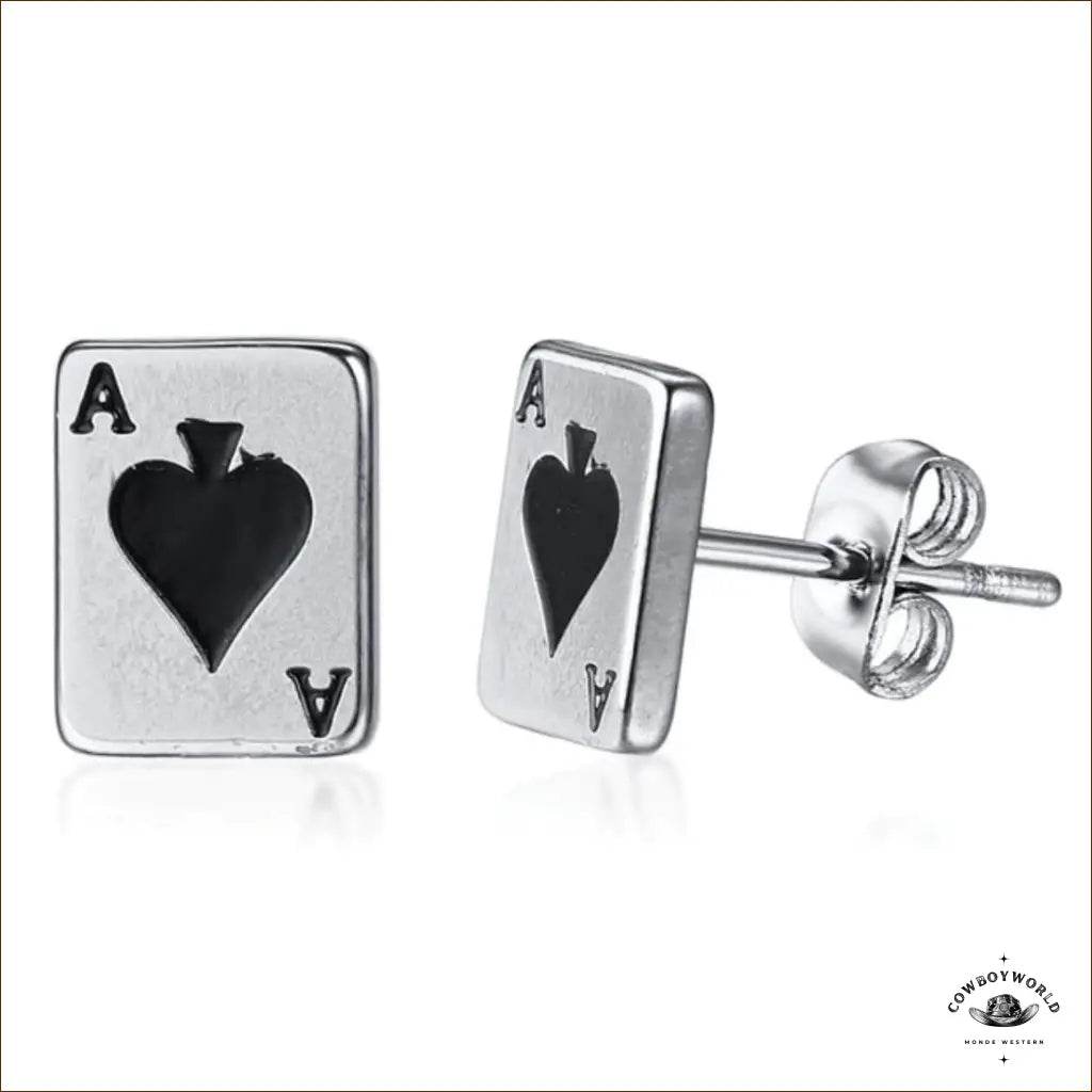 Boucles d'Oreilles Poker - Cowboy World