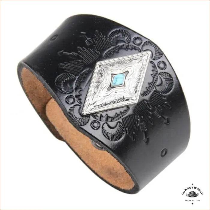 Bracelet Cuir Homme Large Vintage - Cowboy World