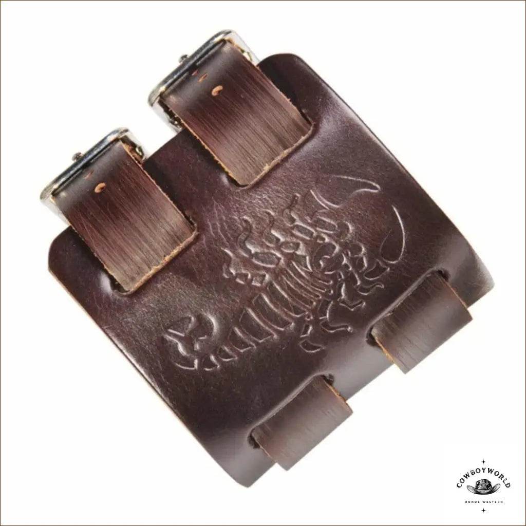 Bracelet Homme Cuir Scorpion - Cowboy World
