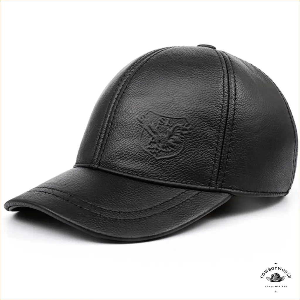 Casquette Cuir Marron