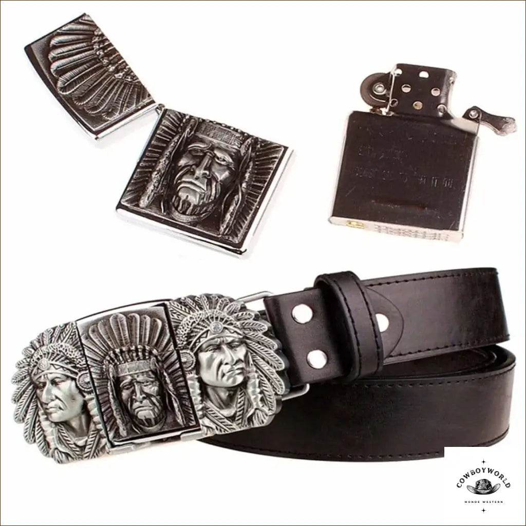 Ceinture Briquet Western Indien - Cowboy World