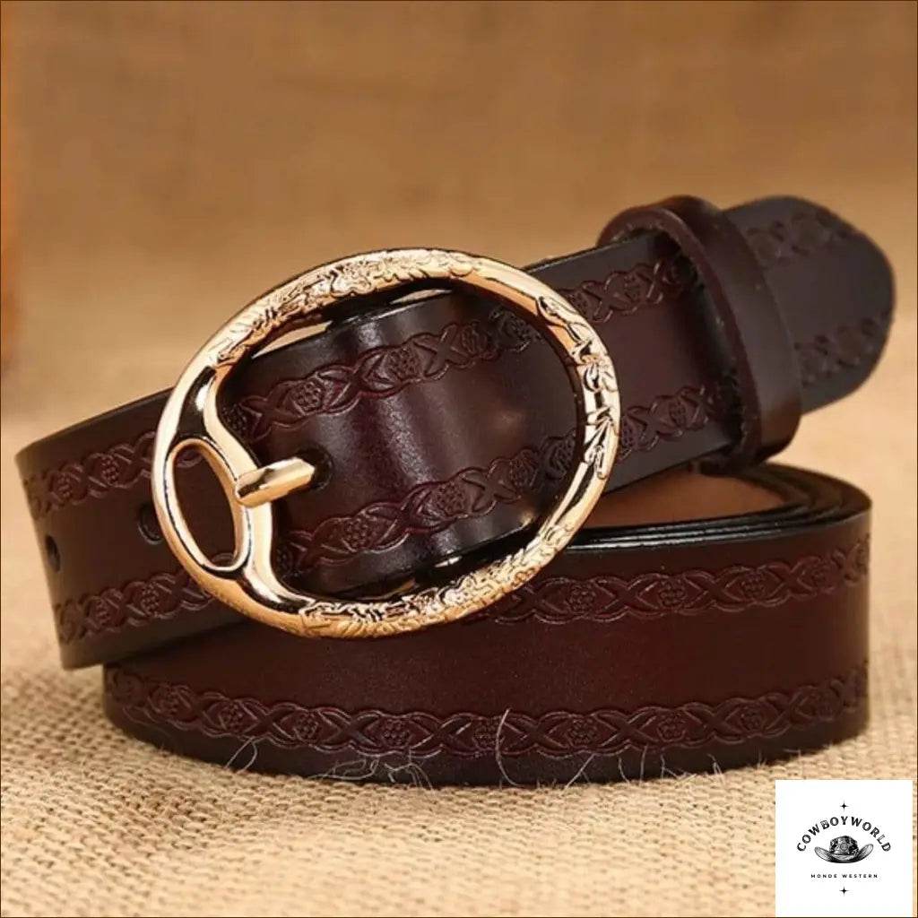 Ceinture Cowboy Femme en Cuir - Cowboy World