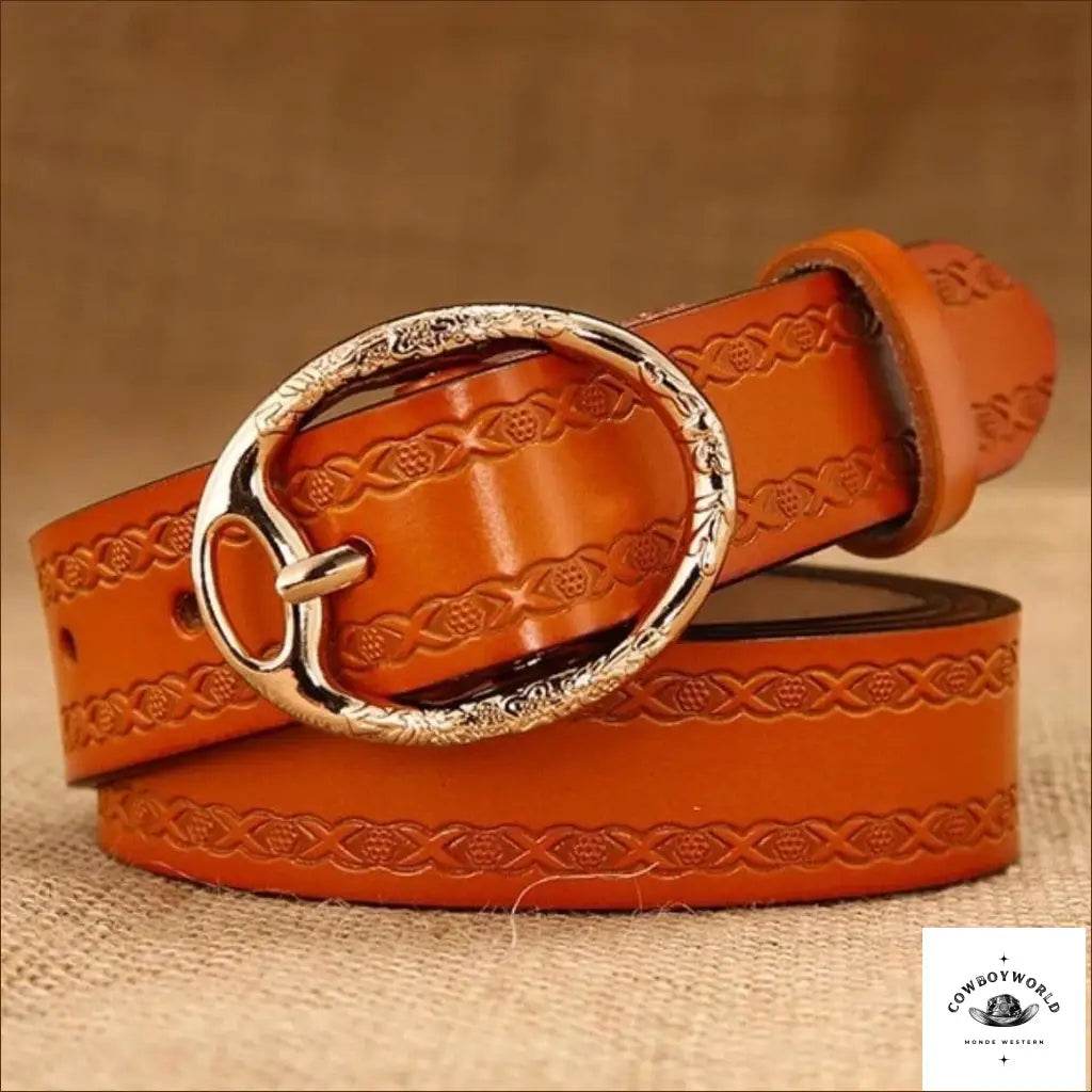 Ceinture Cowboy Femme en Cuir - Cowboy World