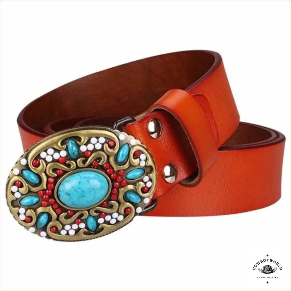 Ceinture Cowboy Turquoise - Cowboy World