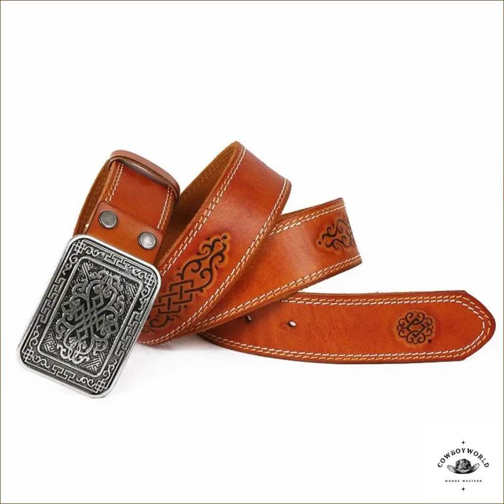 Ceinture Cuir Renfort Épaisse Western - Cowboy World