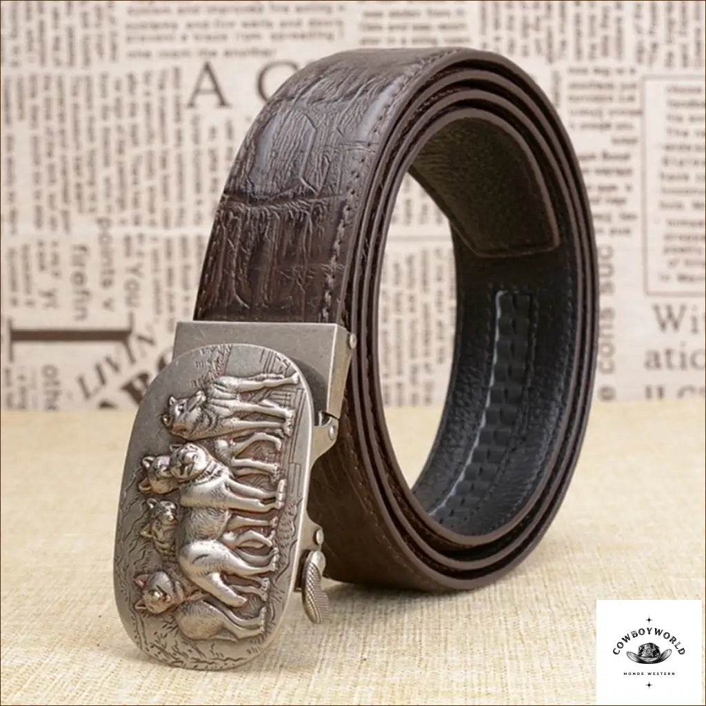 Ceinture Cuir Western Pour Homme - Cowboy World