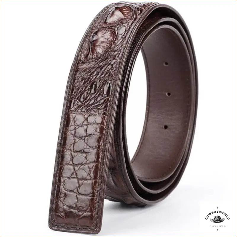 Ceinture Cuir Western Sans Boucle - Cowboy World