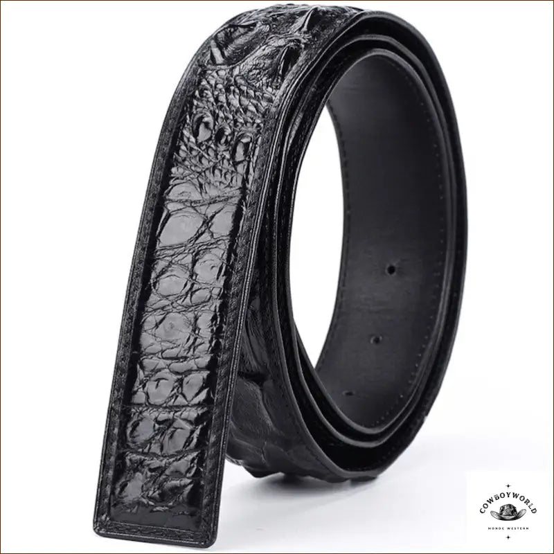 Ceinture Cuir Western Sans Boucle