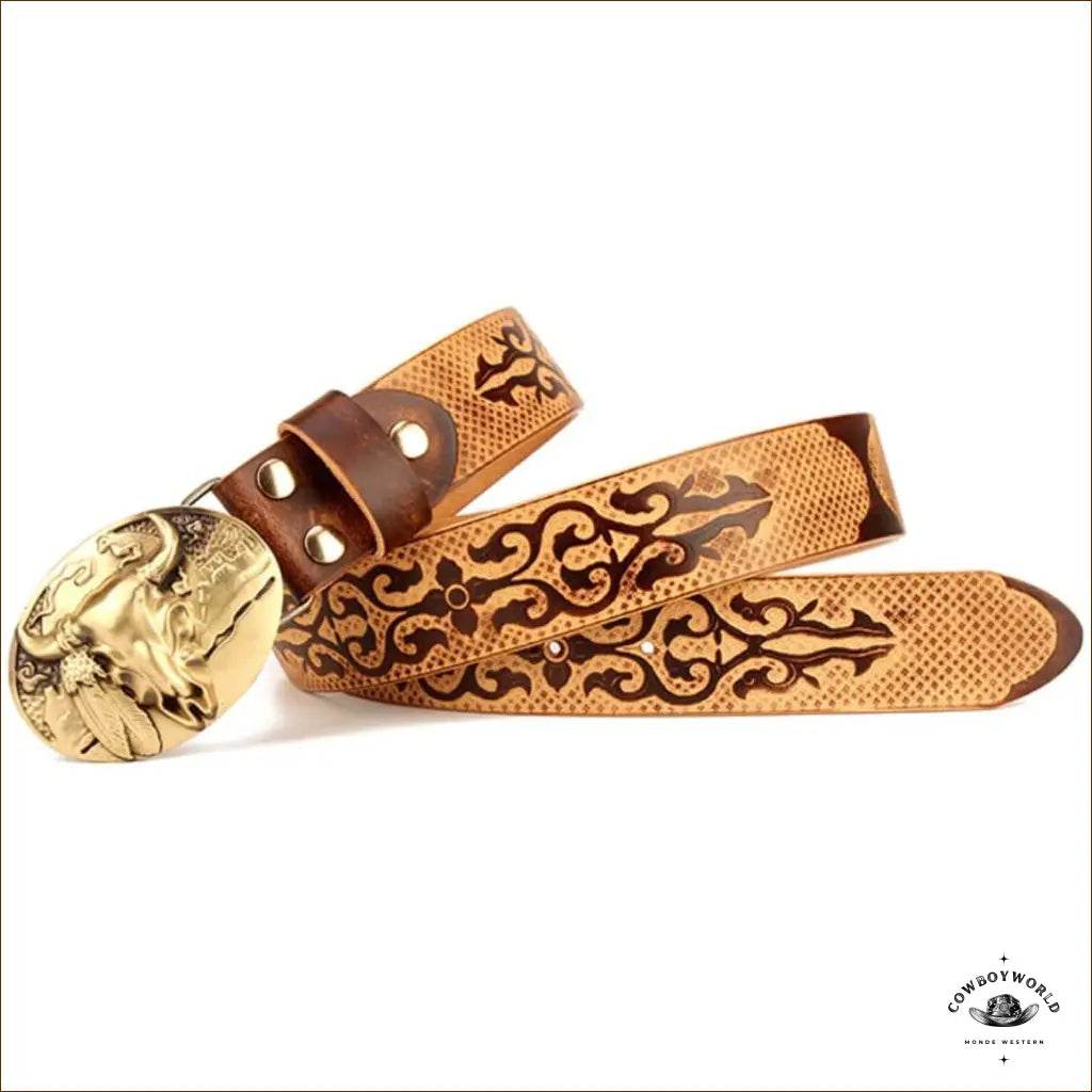 Ceinture de Cowboy Homme en Cuir - Cowboy World