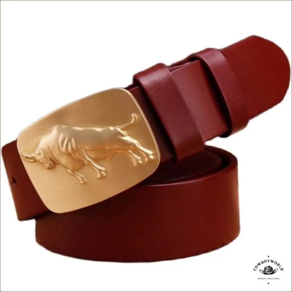 Ceinture de Western Couleur Camel - Cowboy World