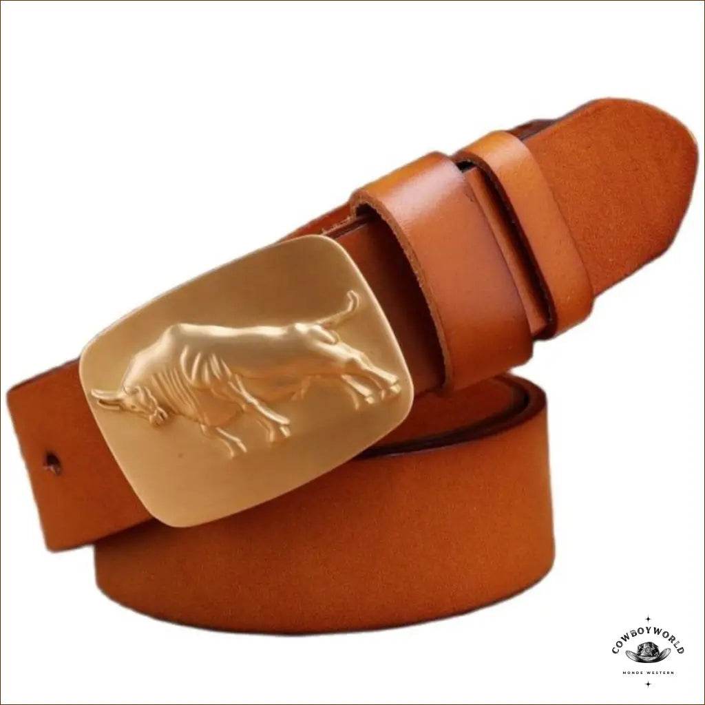 Ceinture de Western Couleur Camel - Cowboy World