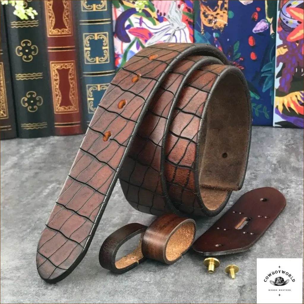 Ceinture de Western Couleur Cognac - Cowboy World