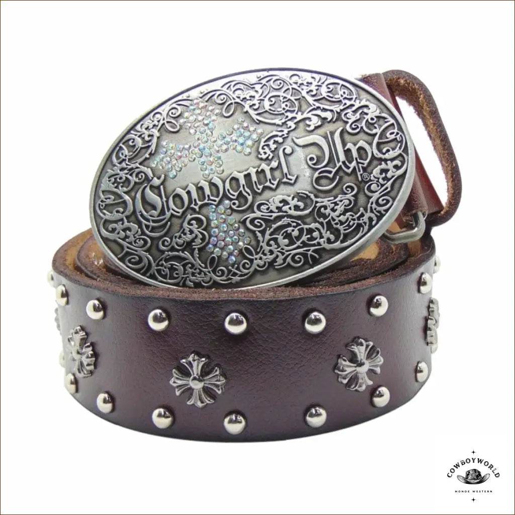 Ceinture de Western Marron Pour Femme - Cowboy World