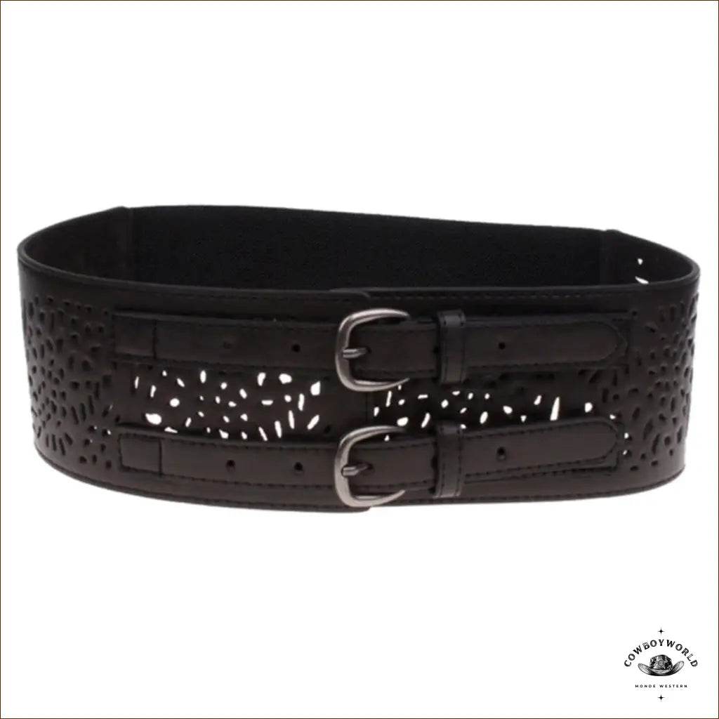 Ceinture Double Boucles Western - Cowboy World
