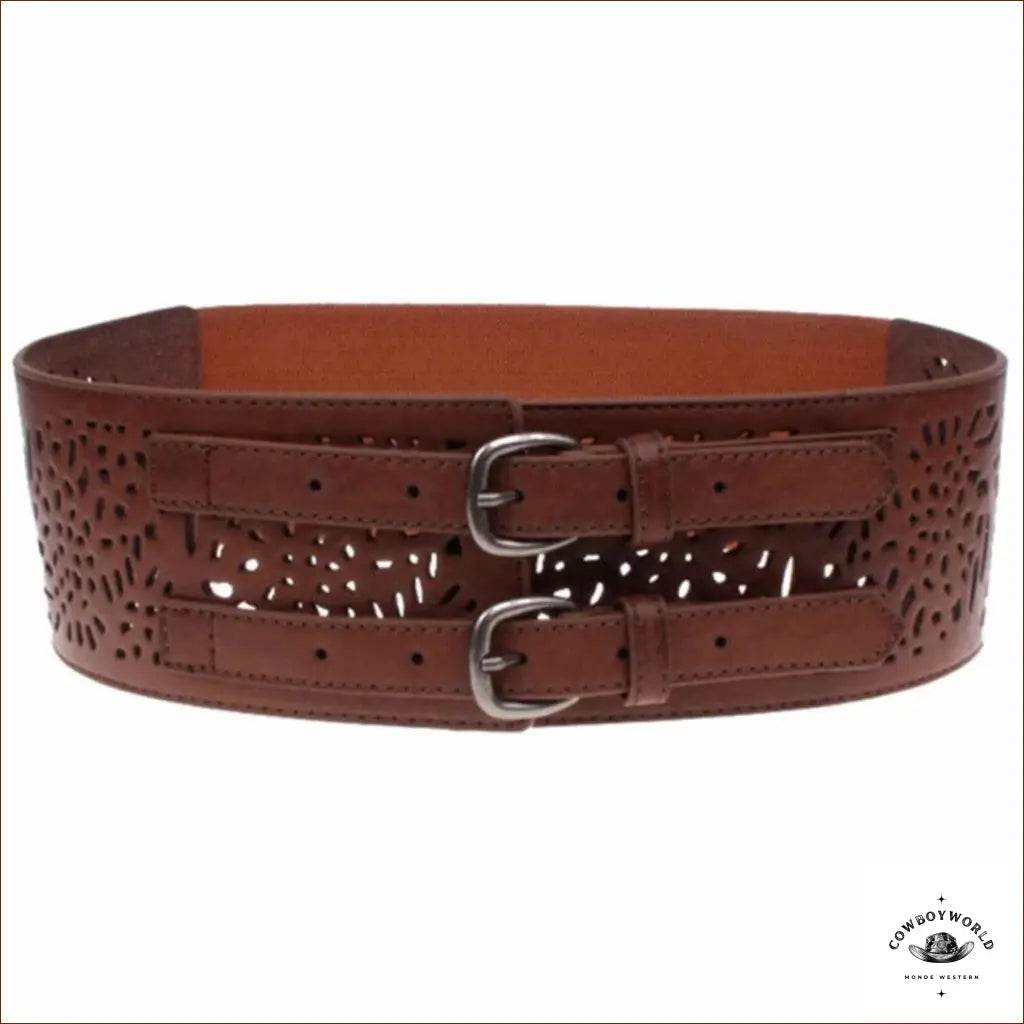 Ceinture Double Boucles Western - Cowboy World