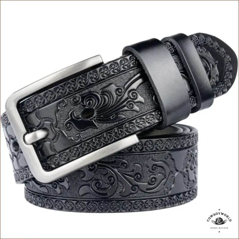 Ceinture en Cuir Style Western - Cowboy World