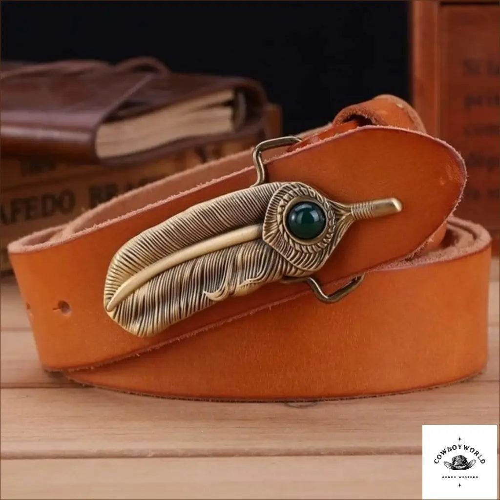 Ceinture en Cuir Western - Cowboy World