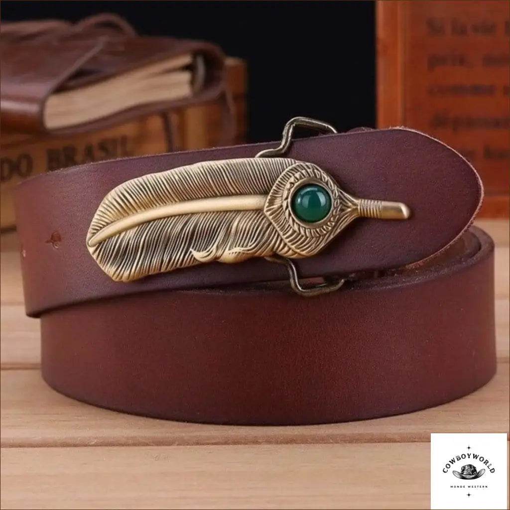 Ceinture en Cuir Western - Cowboy World