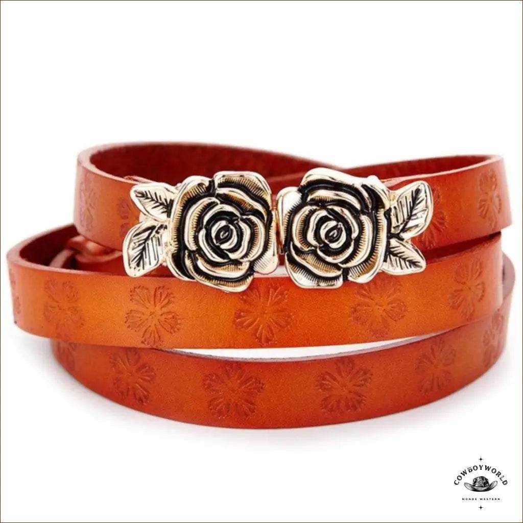 Ceinture Femme Cowboy Deux Boucles - Cowboy World