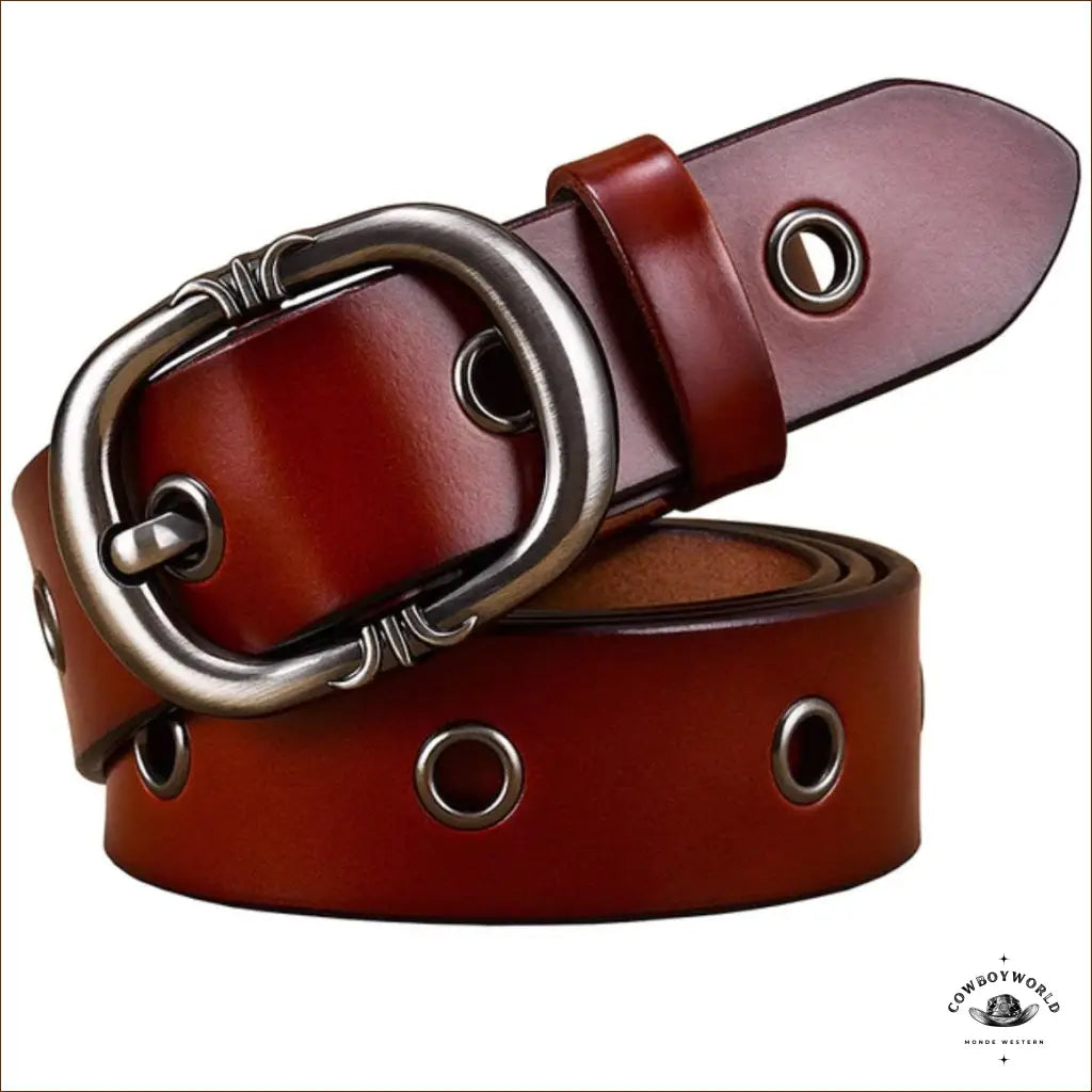 Ceinture Femme Western Cognac