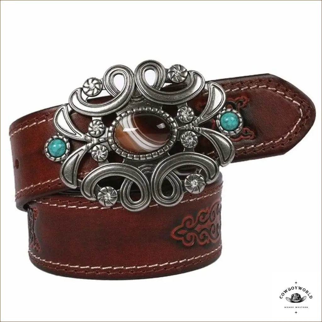 Ceinture Femme Western Marron - Cowboy World