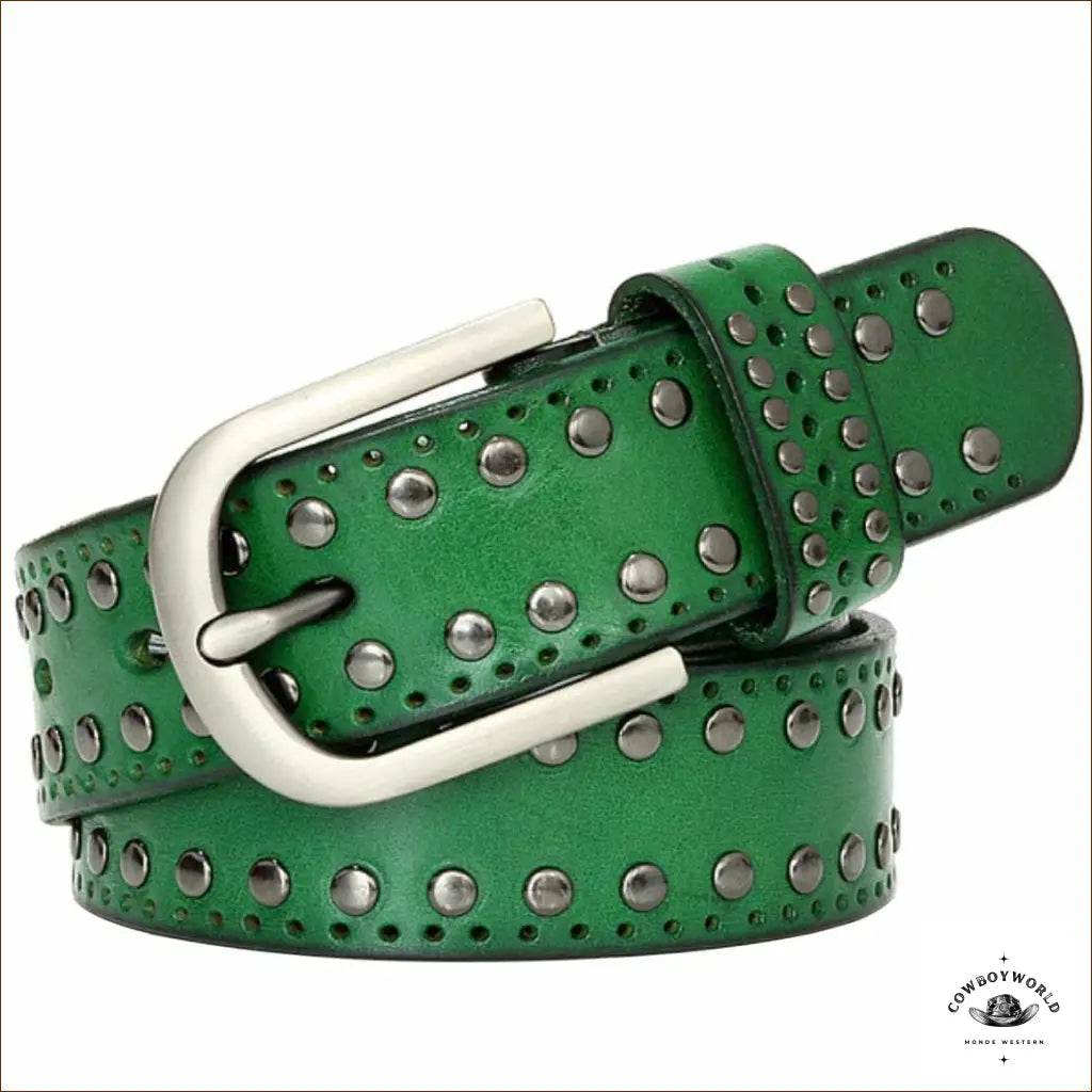 Ceinture Femme Western Verte - Cowboy World