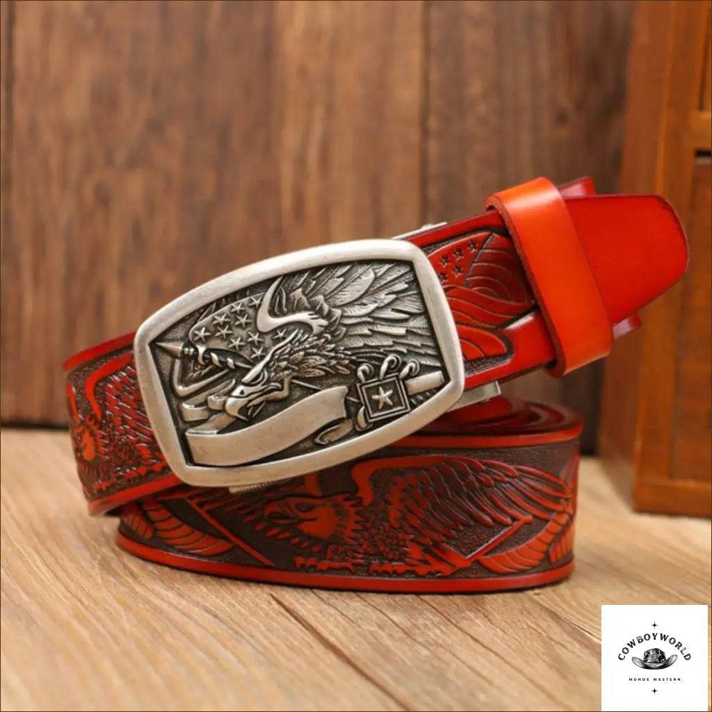 Ceinture Homme Gravée Cowboy - Cowboy World