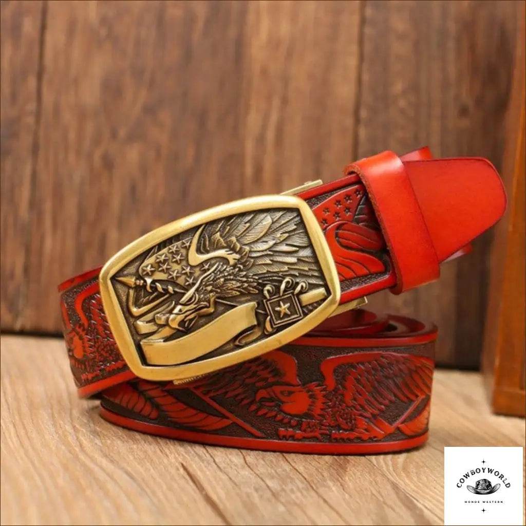 Ceinture Homme Gravée Cowboy - Cowboy World